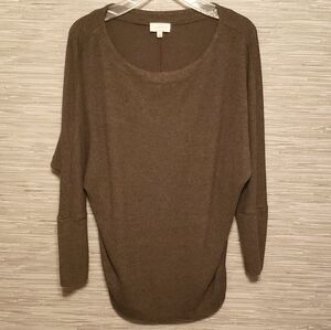 Lucky Brand Women's Taupe Crew Neck Sweater